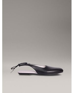 Calvin Klein Leren Slingback Ballerina's - Grijs