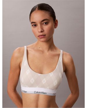 Calvin Klein Icon Cotton Modal Lightly Lined Bralette - Gray