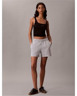 Calvin Klein Calvin Klein Monologo French Terry Shorts - Brown