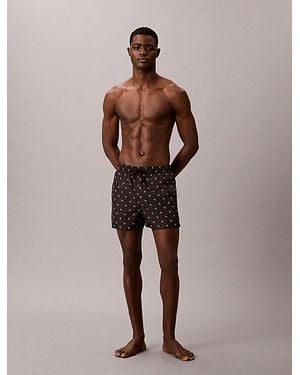 Calvin Klein Short Drawstring Swim Shorts Essentials - Brown