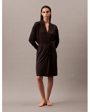 Calvin Klein Soft Modal Robe - Brown