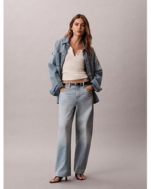 Calvin Klein Relaxed Barrel Jeans - Blauw