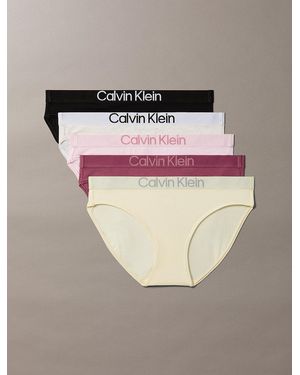 Calvin Klein 5 Pack Bikini Briefs - Grey