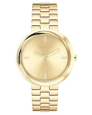 Calvin Klein Armbandhorloge Met Gedraaide Bezel - Metallic