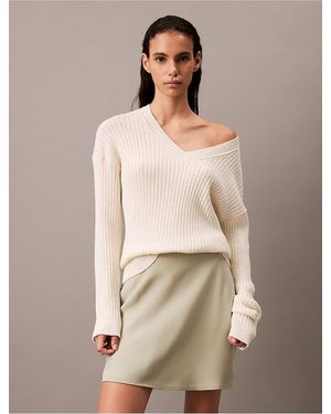 Calvin Klein Fluid Mini Skirt - Natural