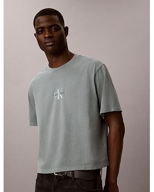 Calvin Klein Jeans Relaxed Monogram T-Shirt - Grey