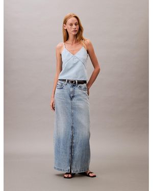 Calvin Klein Denim Maxi Skirt - Blue