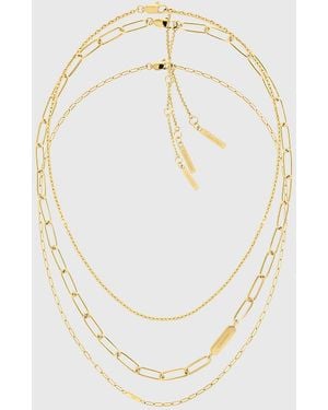 Calvin Klein Collier Chaîne 3 Pièces - Blanc