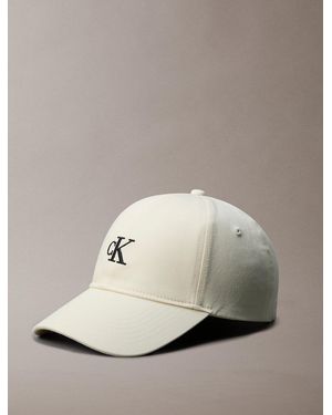 Calvin Klein Embroidered Monogram Baseball Cap - White
