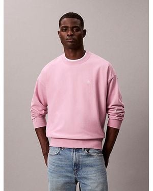 Calvin Klein Lässiges Sweatshirt Aus Hochwertigem Fleece - Pink