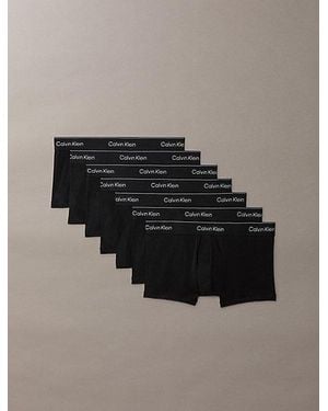 Calvin Klein 7 Pack Low Rise Trunks - Black