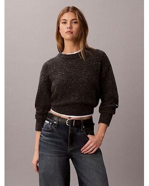 Calvin Klein Jeans Relaxed Crewneck Jumper - Black