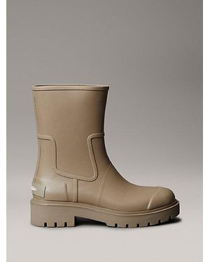 Calvin Klein Botas de lluvia impermeables con suela de tacos flexibles - Marrón