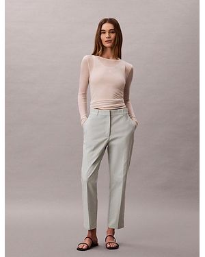 Calvin Klein Cotton Stretch Straight Chino Trousers - Grey