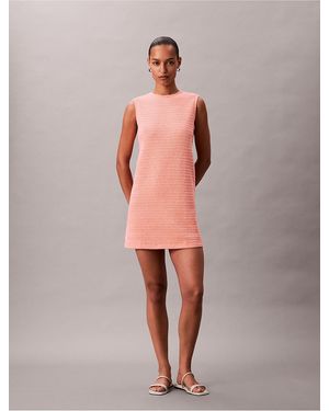 Calvin Klein Crochet Mini Dress - Pink