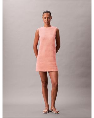 Calvin Klein Crochet Mini Dress - Pink