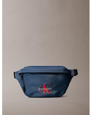 Calvin Klein Sac Banane En Nylon Avec Logo Monogramme - Bleu