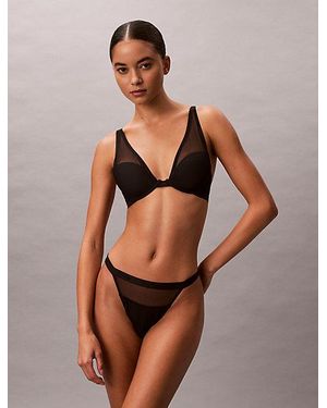 Calvin Klein Push-Up Plunge-Bh - Zwart
