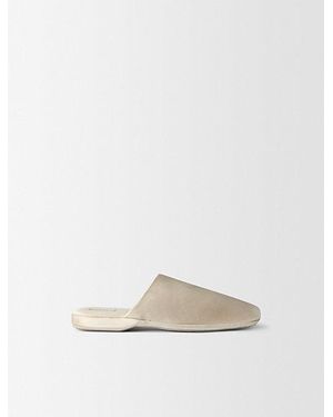 Calvin Klein Pantuflas de seda y satén Hugh - Blanco
