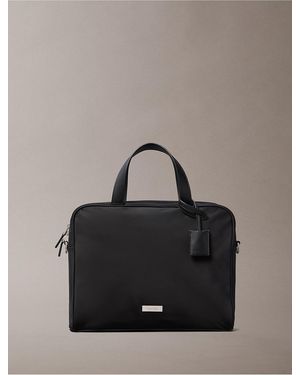 Calvin Klein Matte Nylon Commuter Bag - Gray