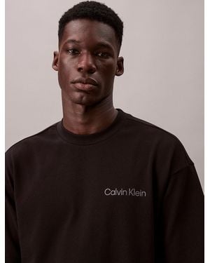 Calvin Klein Cotton Jersey Pyjama Top - Brown
