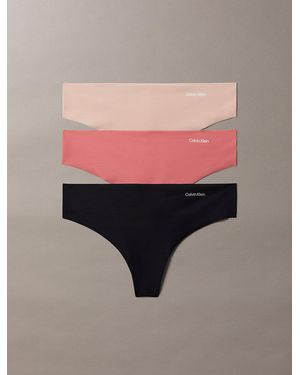 Calvin Klein 3 Pack Thongs - Pink