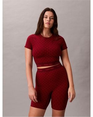 Calvin Klein Short Sleeve Top - Red