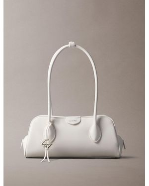 Calvin Klein Trio Compartment Shoulder Bag - Natural