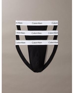 Calvin Klein 3 Pack Jock Straps - Black