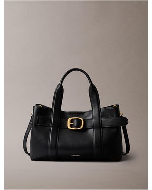 Calvin Klein Belted Small Tote Bag - Gray