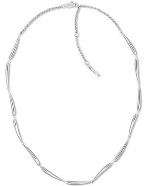 Calvin Klein Jeans Elongated Drops Stainless Steel Necklace - White