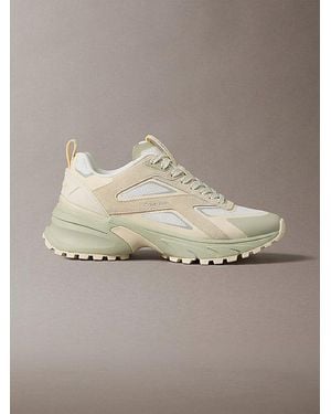 Calvin Klein Knit Mesh Runner Trainers - Metallic