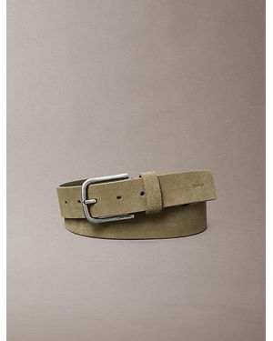 Calvin Klein Suede Leather Belt - Brown