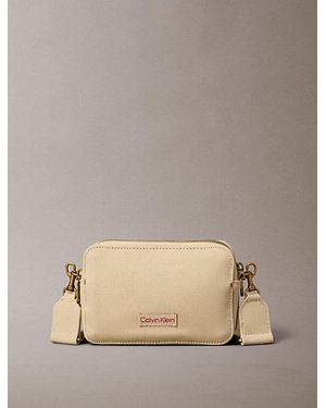 Calvin Klein Canvas Crossbody Camera Bag - Natural
