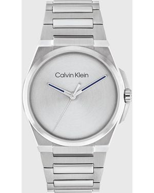 Calvin Klein Brushed Dial H-Link Bracelet Watch - Grey