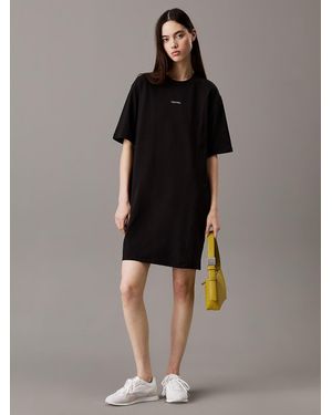 Calvin Klein Oversized T-Shirt Dress - Black