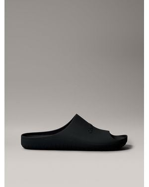 Calvin Klein Matte Jelly Logo Sliders - Grey