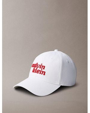 Calvin Klein 1989 Embroidered Ck Logo Cap - White