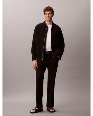 Calvin Klein Straight Seersucker Pants - Multicolor