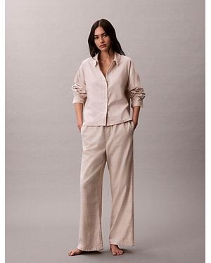 Calvin Klein Flanellen Pyjamatop - Roze