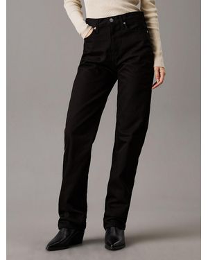 Calvin Klein High Rise Straight Jeans - Black