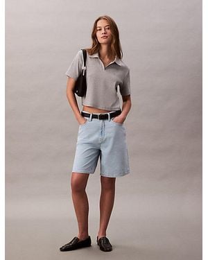 Calvin Klein Relaxte Korte Bermuda Van Linnenmix - Meerkleurig
