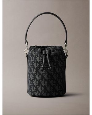 Calvin Klein Allover Monogram Bucket Bag - Multicolor
