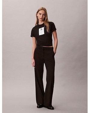 Calvin Klein Kate Moss Obsession Small Graphic T-Shirt - Black