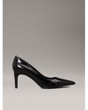 Calvin Klein Leather Stiletto Court Shoes - Black