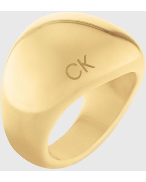 Calvin Klein Plated Steel Chunky Ring - Metallic