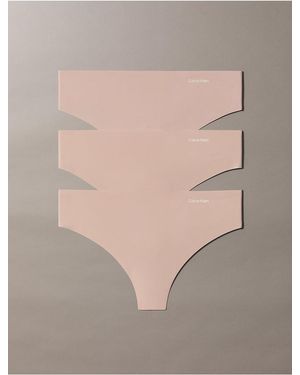 Calvin Klein Invisibles 3-Pack Thong - Gray