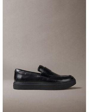 Calvin Klein Leather Hybrid Cupsole Loafers - Grey