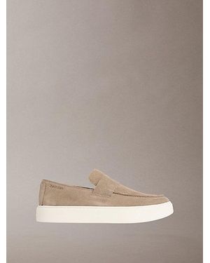 Calvin Klein Athena Suede Hybrid Cupsole Loafers - Multicolour