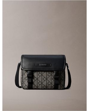 Calvin Klein Emblem Jacquard Small Messenger Bag - Multicolor